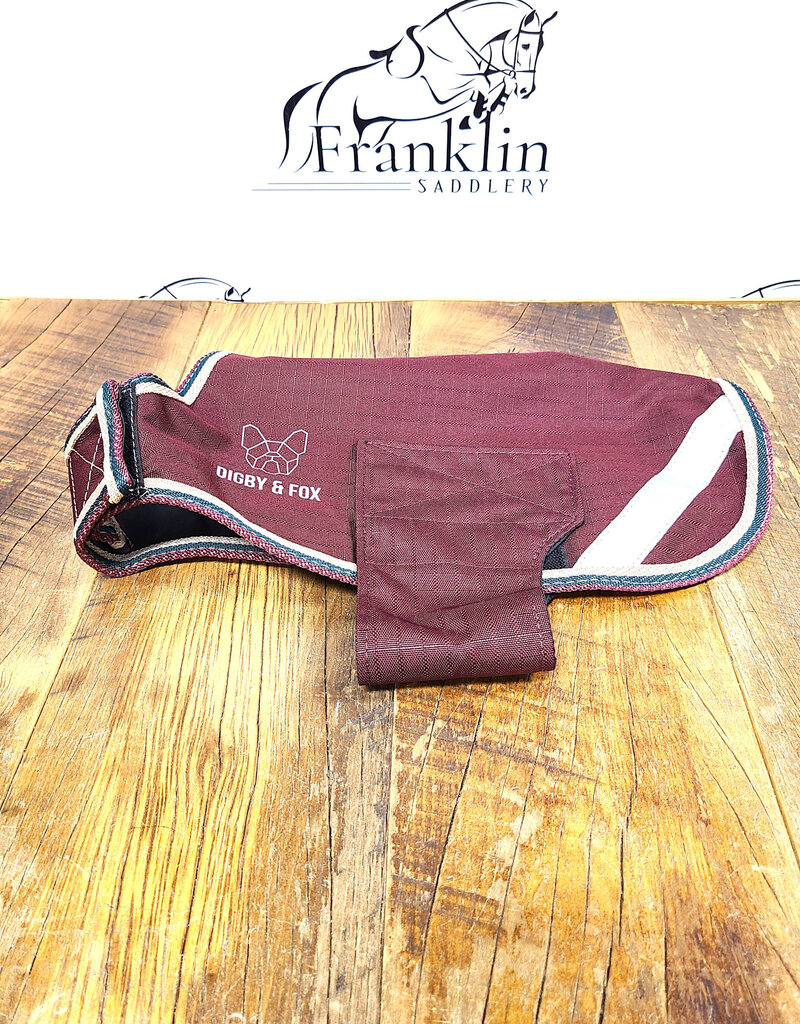Aubrion Digby and Fox Lite Waterproof Dog Coat Maroon