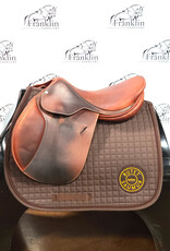 Used Butet 2007 L 17" Seat 1 Flap Standard Tree Gold Saddle Consignment #835