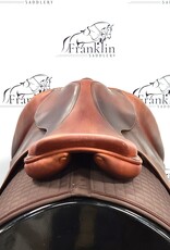 Used Butet 2007 L 17" Seat 1 Flap Standard Tree Gold Saddle Consignment #835