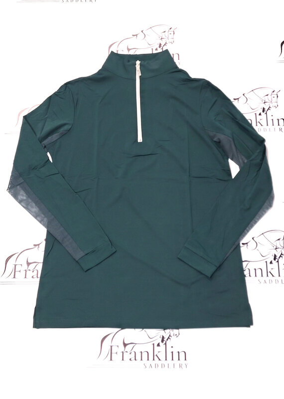 The Tailored Sportsman The Tailored Sportsman IceFil Long Sleeve Sun Shirt British Racing Green/White/Silver