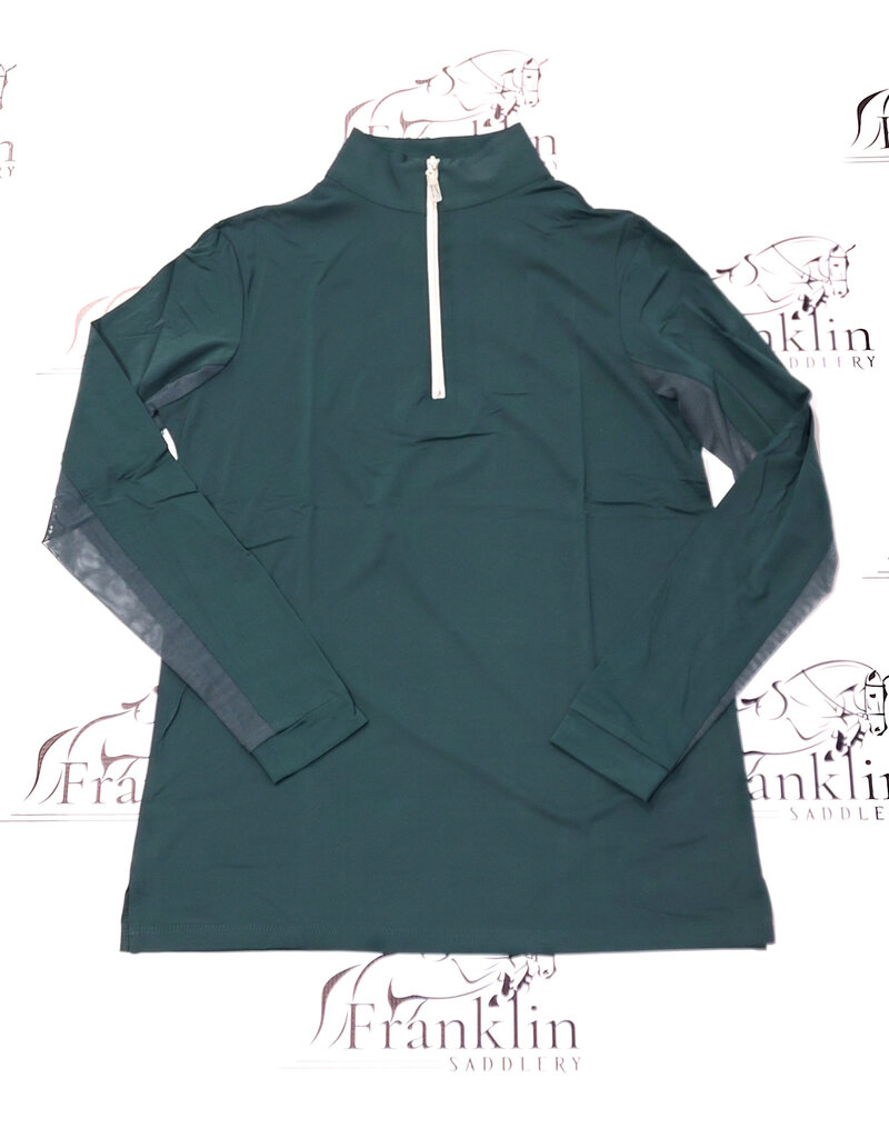 The Tailored Sportsman The Tailored Sportsman IceFil Long Sleeve Sun Shirt British Racing Green/White/Silver