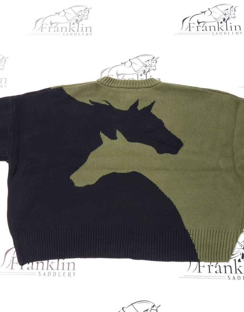 Hannah Childs Lifestyle Hannah Childs Harmony Crew Neck Sweater Dark Hunter/Black