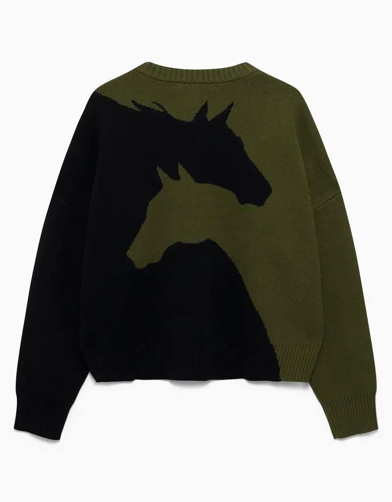 Hannah Childs Lifestyle Hannah Childs Harmony Crew Neck Sweater Dark Hunter/Black