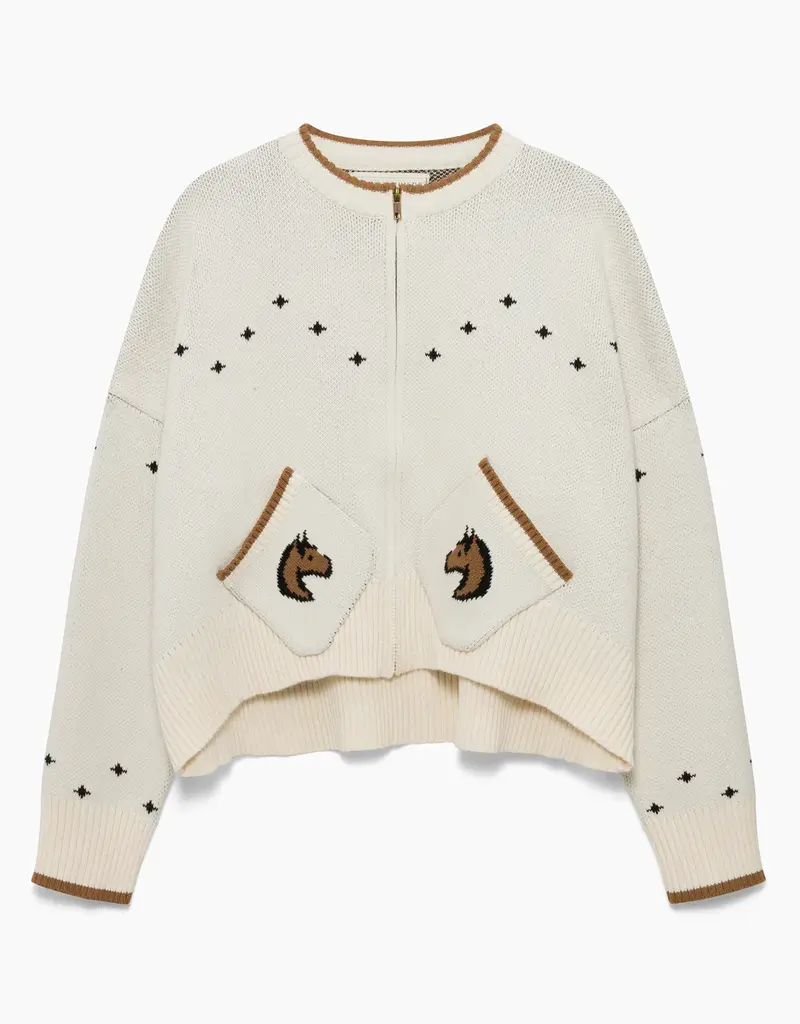 Hannah Childs Lifestyle Hannah Childs Libby Zip Cardigan Biscotti