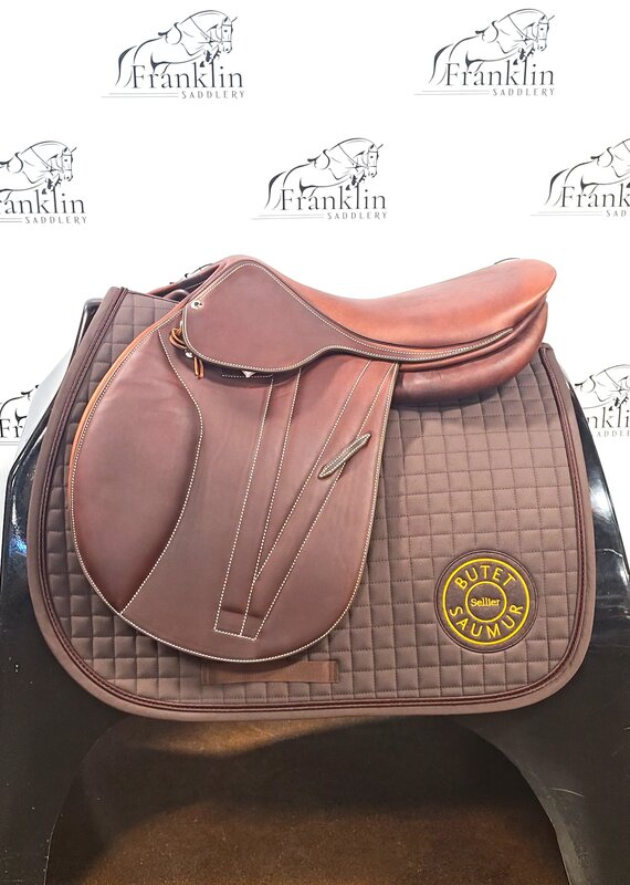 Butet Butet Premium Integrated P 17" Seat 2L Flap Standard Tree Gold Saddle