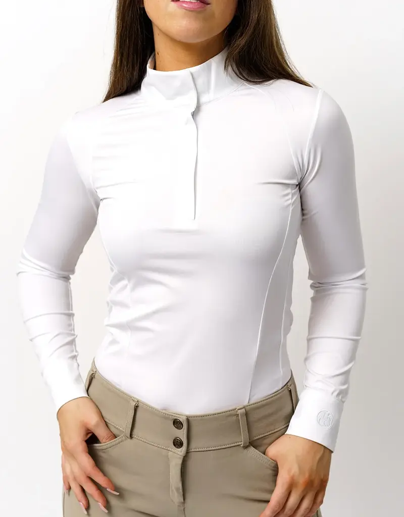 TKEQ TKEQ The Skylar Long Sleeve Competition Top Classic White