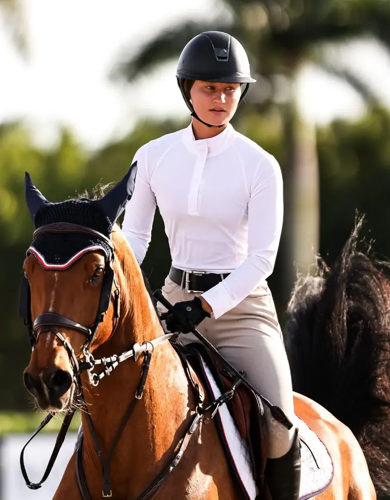 TKEQ TKEQ The Skylar Long Sleeve Competition Top Classic White