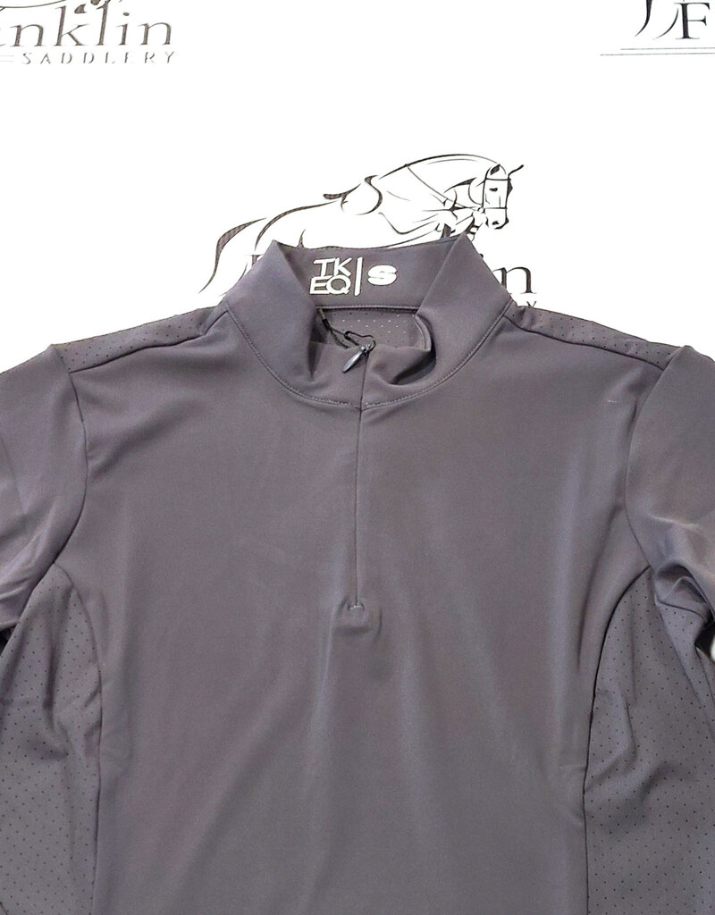 TKEQ TKEQ The Logan Perforated Long Sleeve Top Dappled