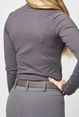 TKEQ TKEQ The Logan Perforated Long Sleeve Top Dappled