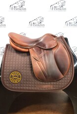 Butet Used 2021 Butet P 17" Seat 2 Flap Premium Non-Integrated Wide Tree Gold Saddle