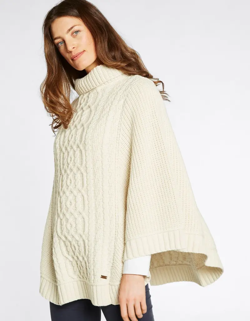 Dubarry Dubarry Kilronan Women's Irish Knit Merino Poncho