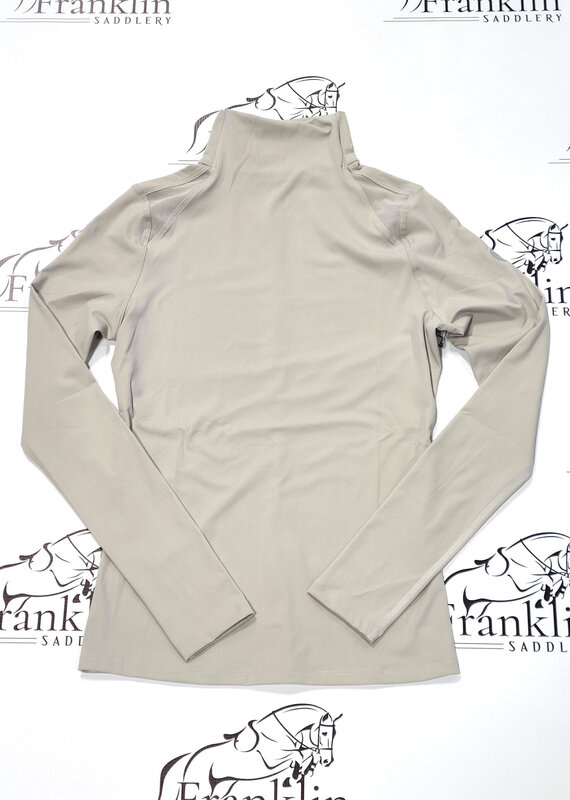 TKEQ TKEQ The 'Chloe' High Collar Technical Top Silver