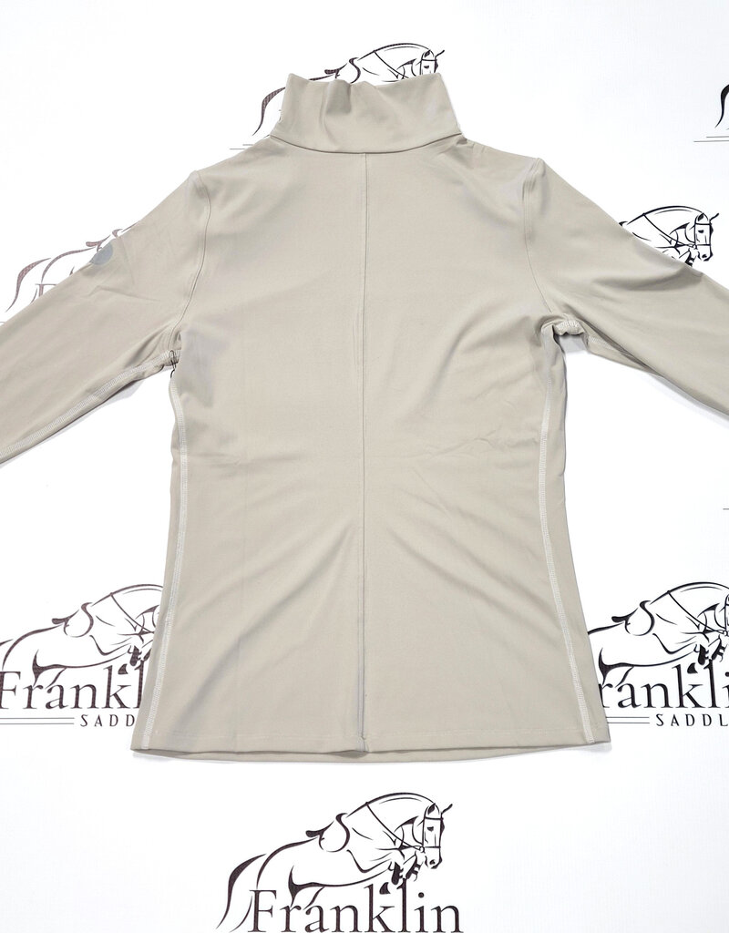 TKEQ TKEQ The 'Chloe' High Collar Technical Top Silver