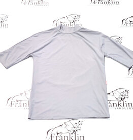 The Tailored Sportsman The Tailored Sportsman Mock Neck Short Sleeve Sun Shirt Grey Skies