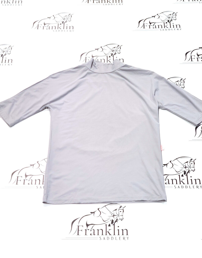 The Tailored Sportsman The Tailored Sportsman Mock Neck Short Sleeve Sun Shirt Grey Skies