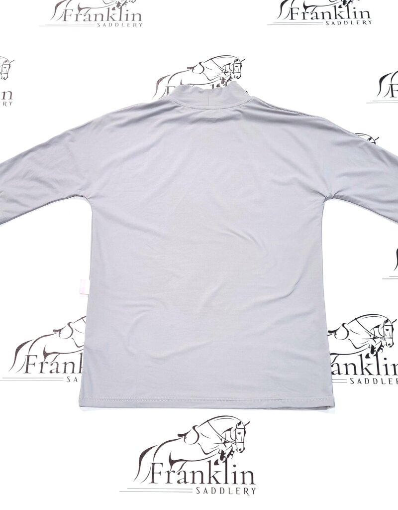 The Tailored Sportsman The Tailored Sportsman Mock Neck Short Sleeve Sun Shirt Grey Skies