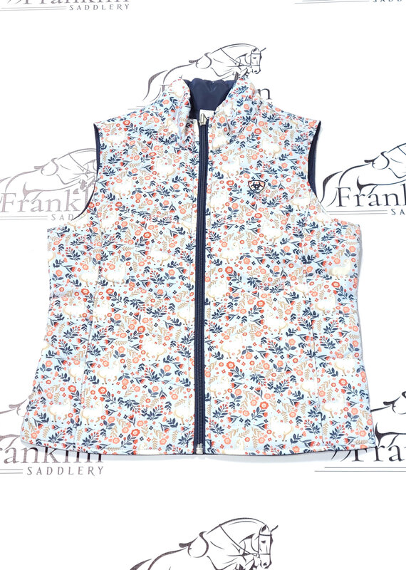 Ariat Ariat Youth Bella Reversible Insulated Vest Posey Pony Print