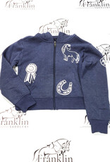 Ariat Ariat Youth Spiffy Full Zip Sweatshirt Navy Heather