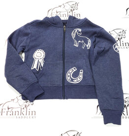 Ariat Ariat Youth Spiffy Full Zip Sweatshirt Navy Heather