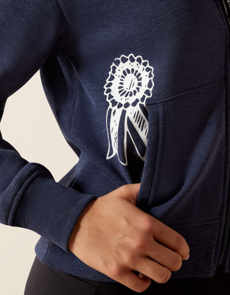 Ariat Ariat Youth Spiffy Full Zip Sweatshirt Navy Heather