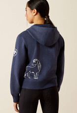 Ariat Ariat Youth Spiffy Full Zip Sweatshirt Navy Heather