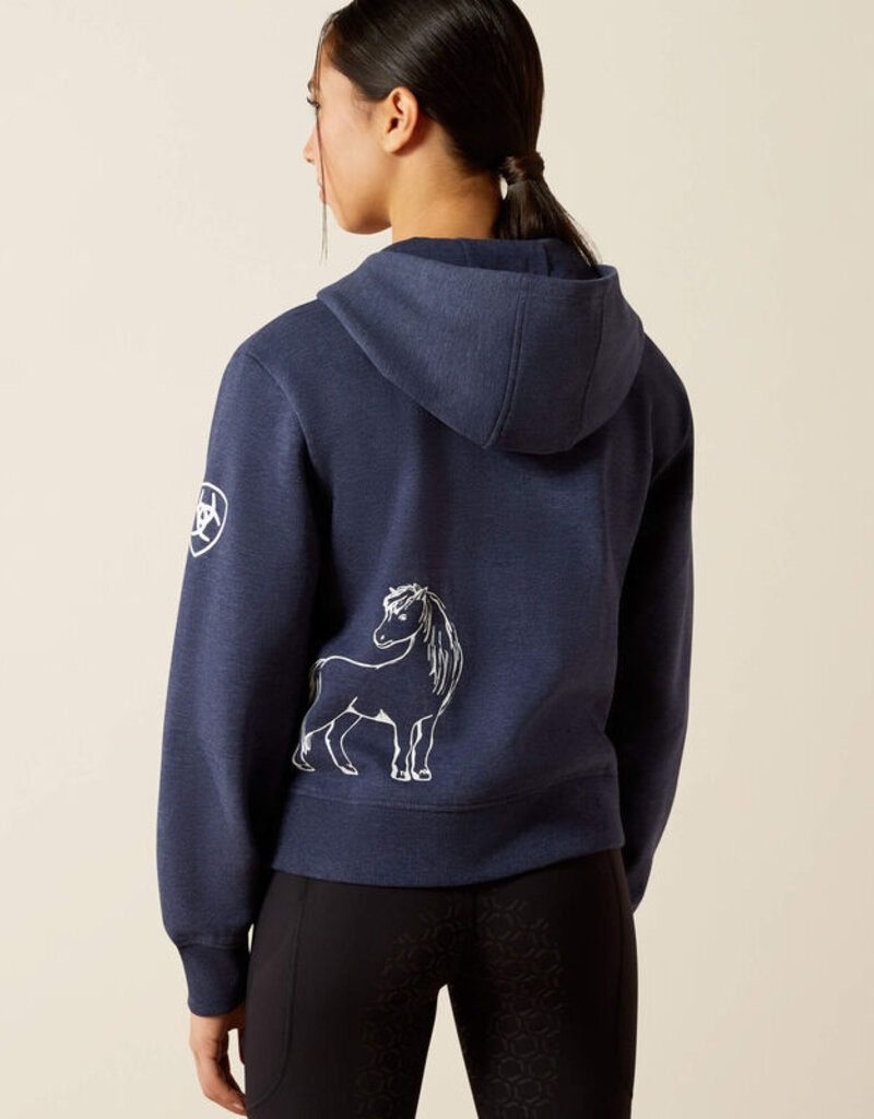 Ariat Ariat Youth Spiffy Full Zip Sweatshirt Navy Heather