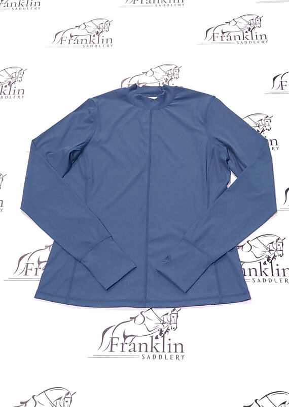 Hannah Childs Lifestyle Hannah Childs Cameron Rib Mock Neck Performance Top Deep Sea