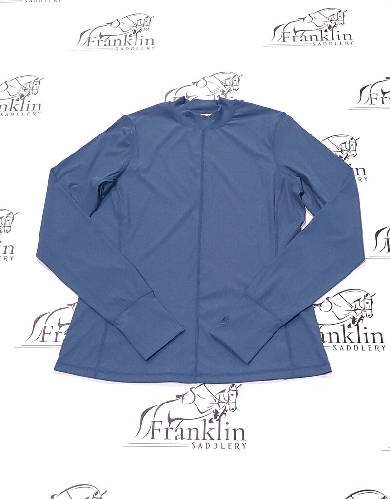 Hannah Childs Lifestyle Hannah Childs Cameron Rib Mock Neck Performance Top Deep Sea