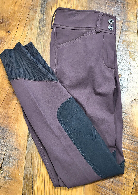 RJ Classics RJ Classics Women's Gracie Knee Patch Breech Chocolate Plum