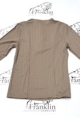 Hannah Childs Lifestyle Hannah Childs Luna 1/2 Snap Long Sleeve Show Shirt Cappuccino Houndstooth