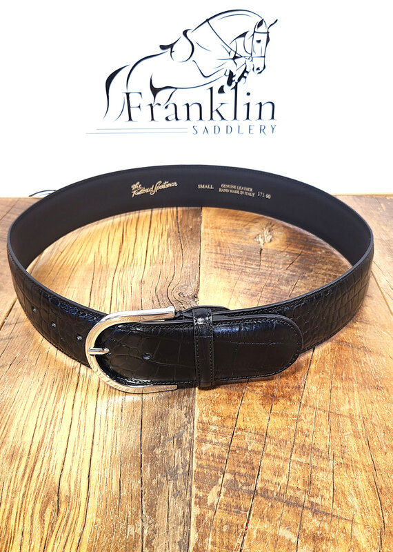 The Tailored Sportsman The Tailored Sportsman What A Croc! Black/Silver Belt