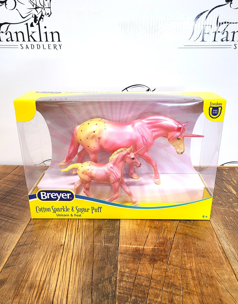 Breyer Breyer Cotton Sparkle and Sugar Puff Unicorn and Foal Set