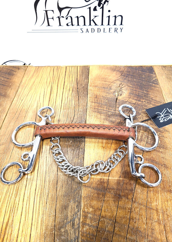 AJR Sport AJR Sport Leather Covered Morph Pelham Bit 135mm/5.25in