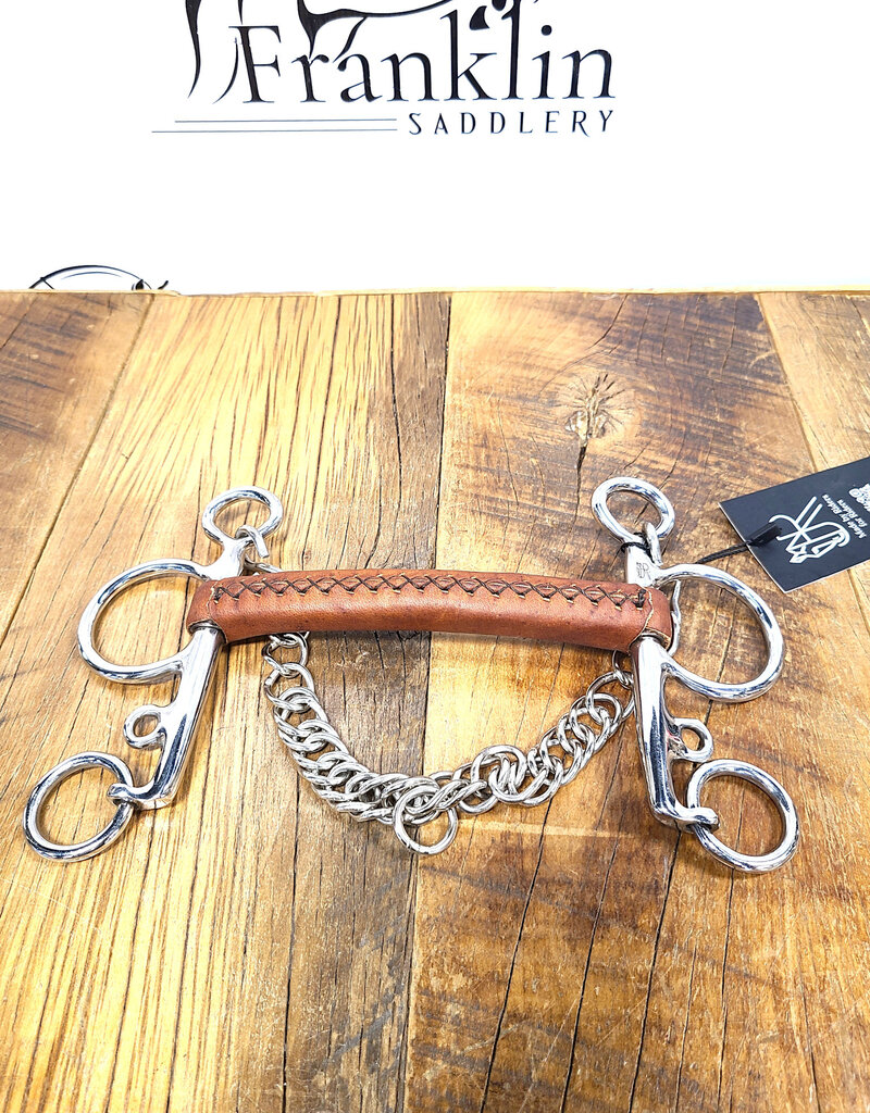 AJR Sport AJR Sport Leather Covered Morph Pelham Bit 135mm/5.25in