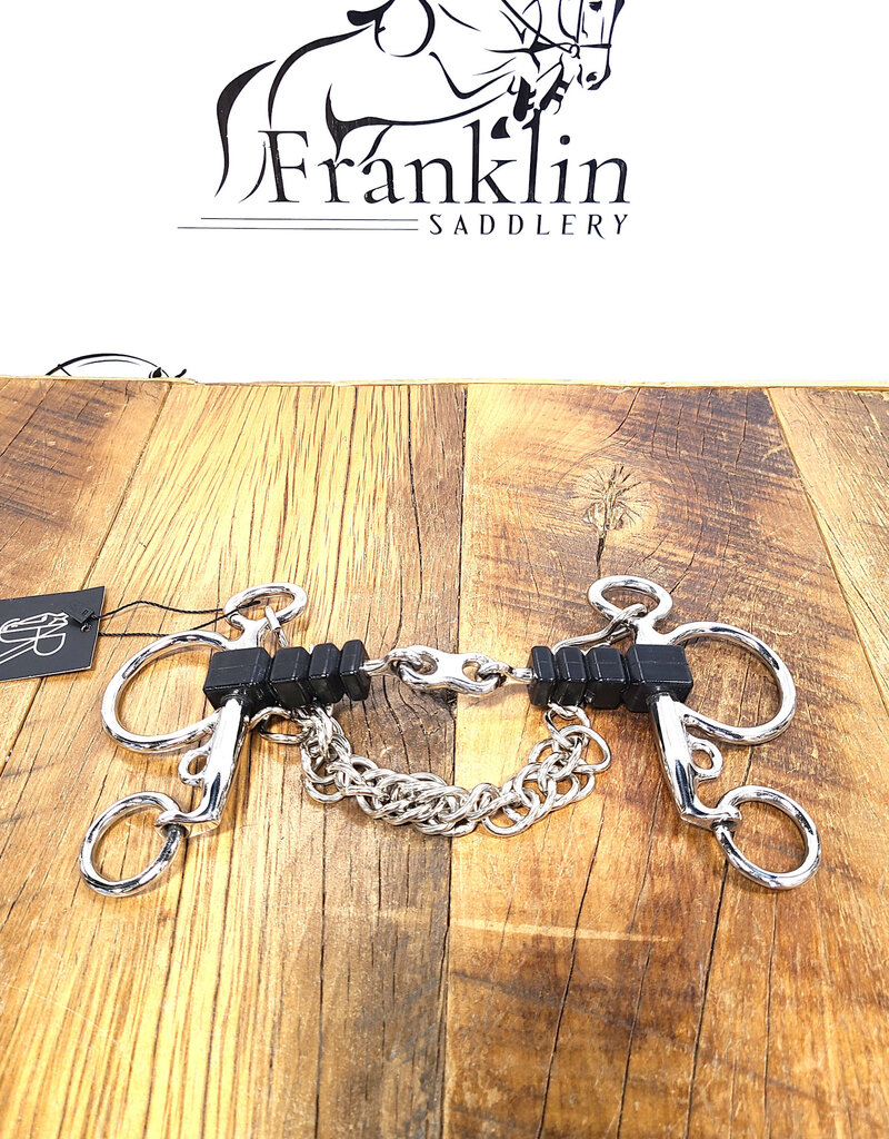 AJR Sport AJR Sport Rubber Block With French Link Baby Pelham Bit 135mm/5.25in