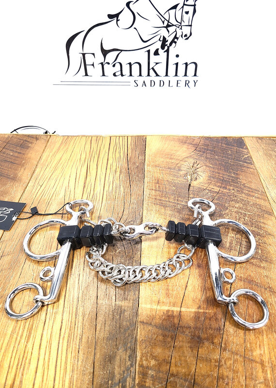 AJR Sport AJR Sport Rubber Block With French Link Pelham Bit 135mm/5.25in