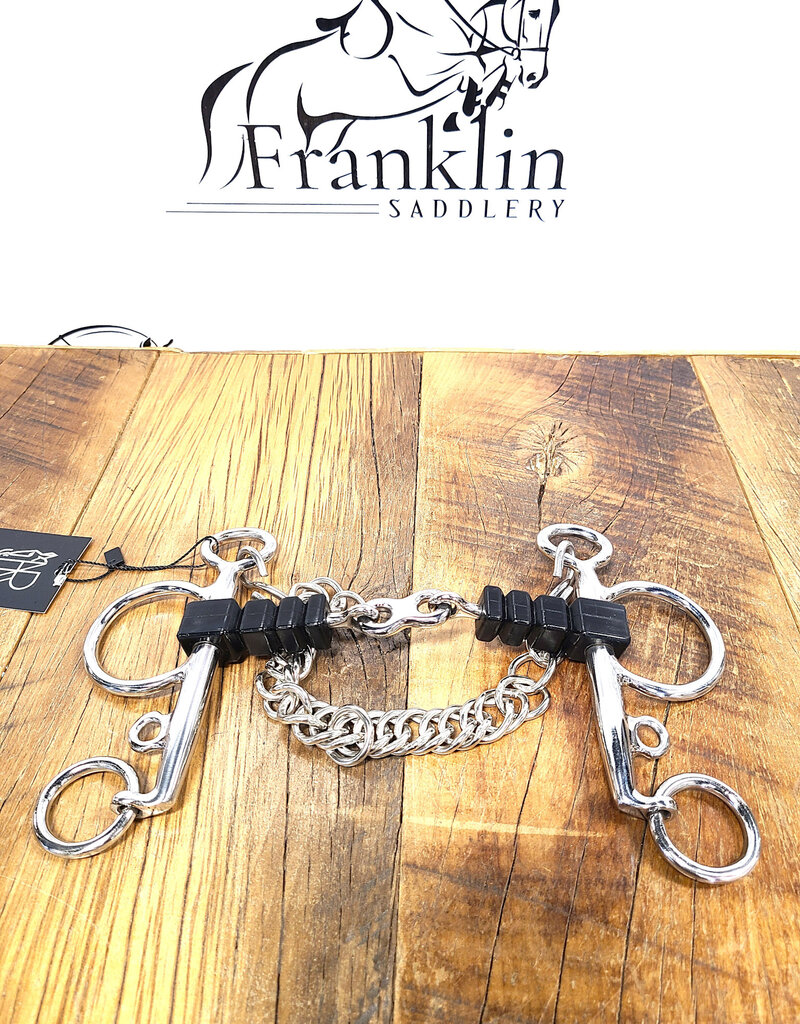 AJR Sport AJR Sport Rubber Block With French Link Pelham Bit 135mm/5.25in