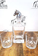 Arthur Court Arthur Court Equestrian Decanter Set with Two Glasses