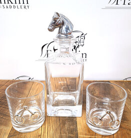 Arthur Court Arthur Court Equestrian Decanter Set with Two Glasses