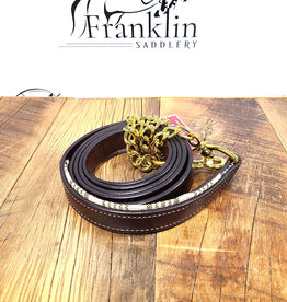 5/A Baker 5/A Baker Leather Padded Lead w/Chain Havana