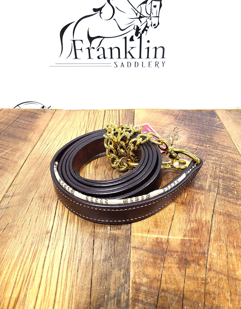5/A Baker 5/A Baker Leather Padded Lead w/Chain Havana