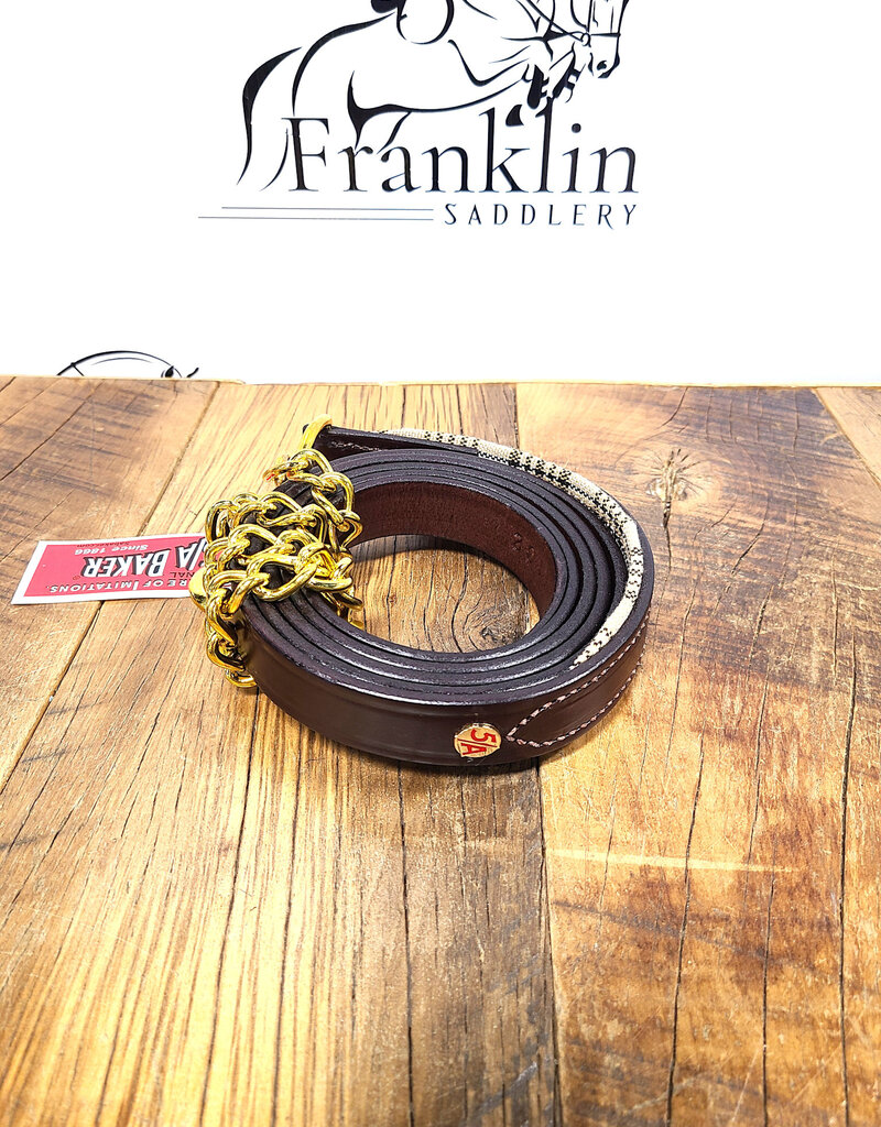5/A Baker 5/A Baker Leather Padded Lead w/Chain Havana