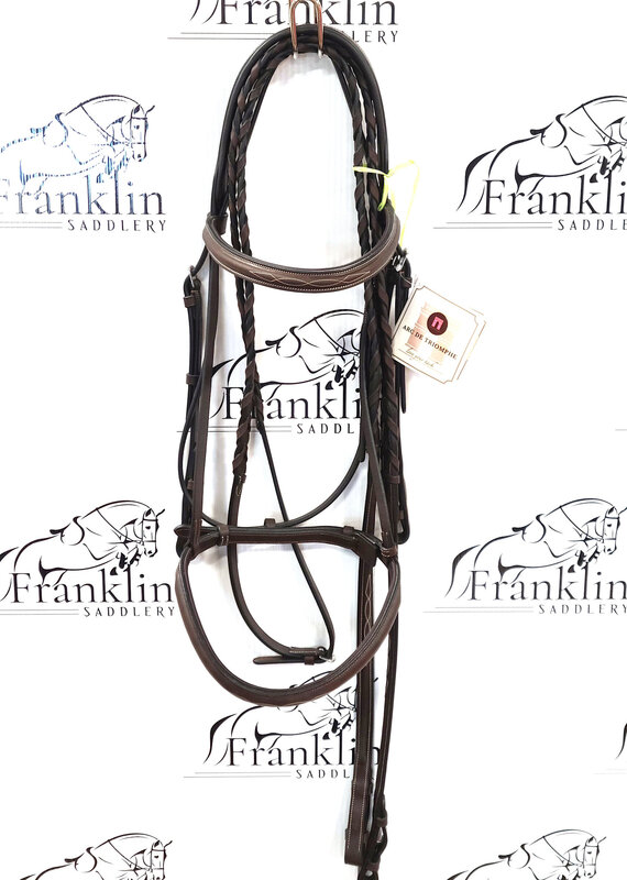 ADT Tack ADT Tack Stealth Tribute Hunter Bridle w/ Raised Fancy Laced Reins