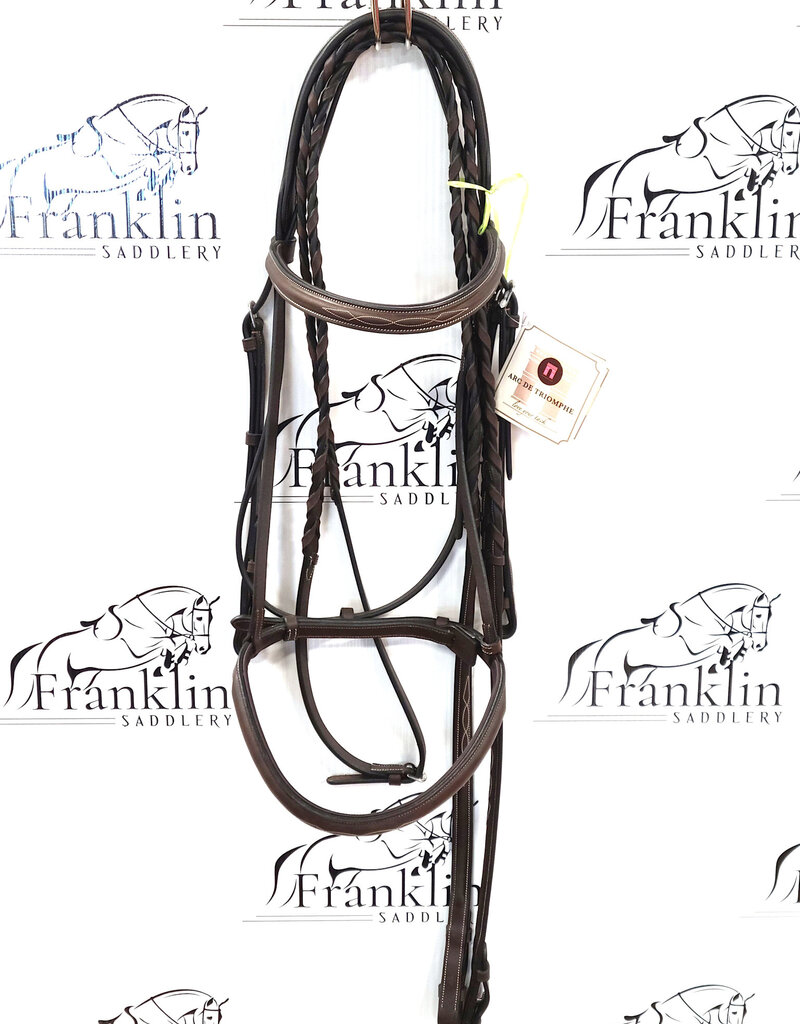 ADT Tack ADT Tack Stealth Tribute Hunter Bridle w/ Raised Fancy Laced Reins