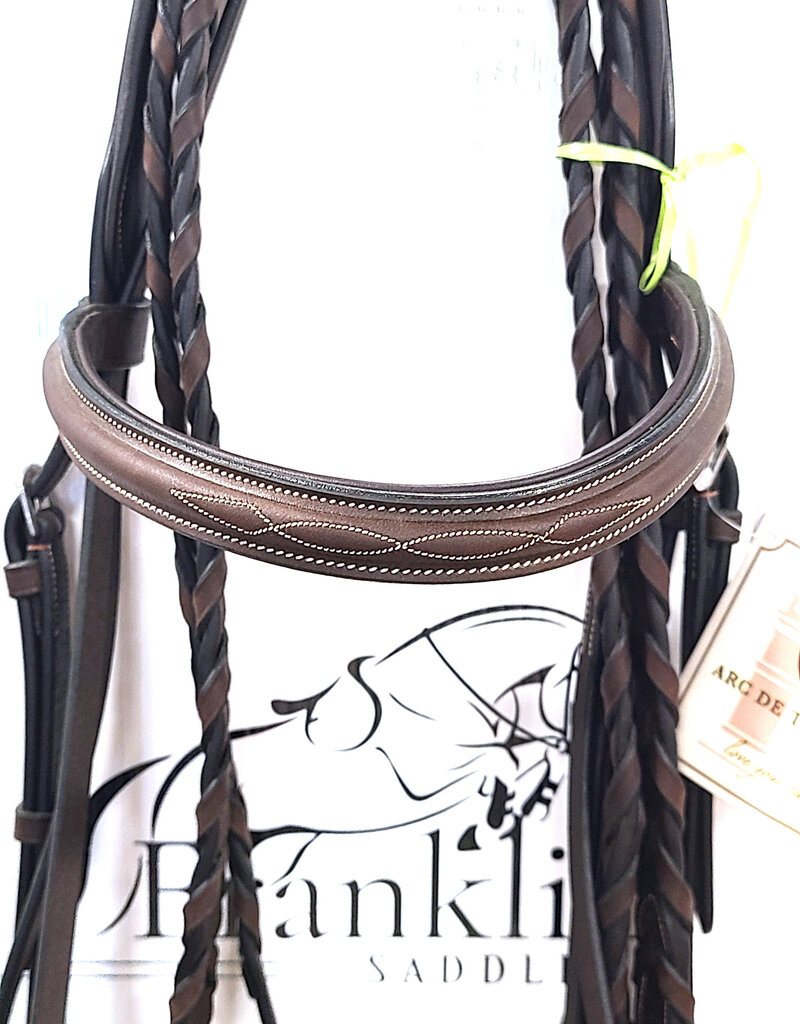 ADT ADT Tack Stealth Tribute Hunter Bridle w/ Raised Fancy Laced Reins