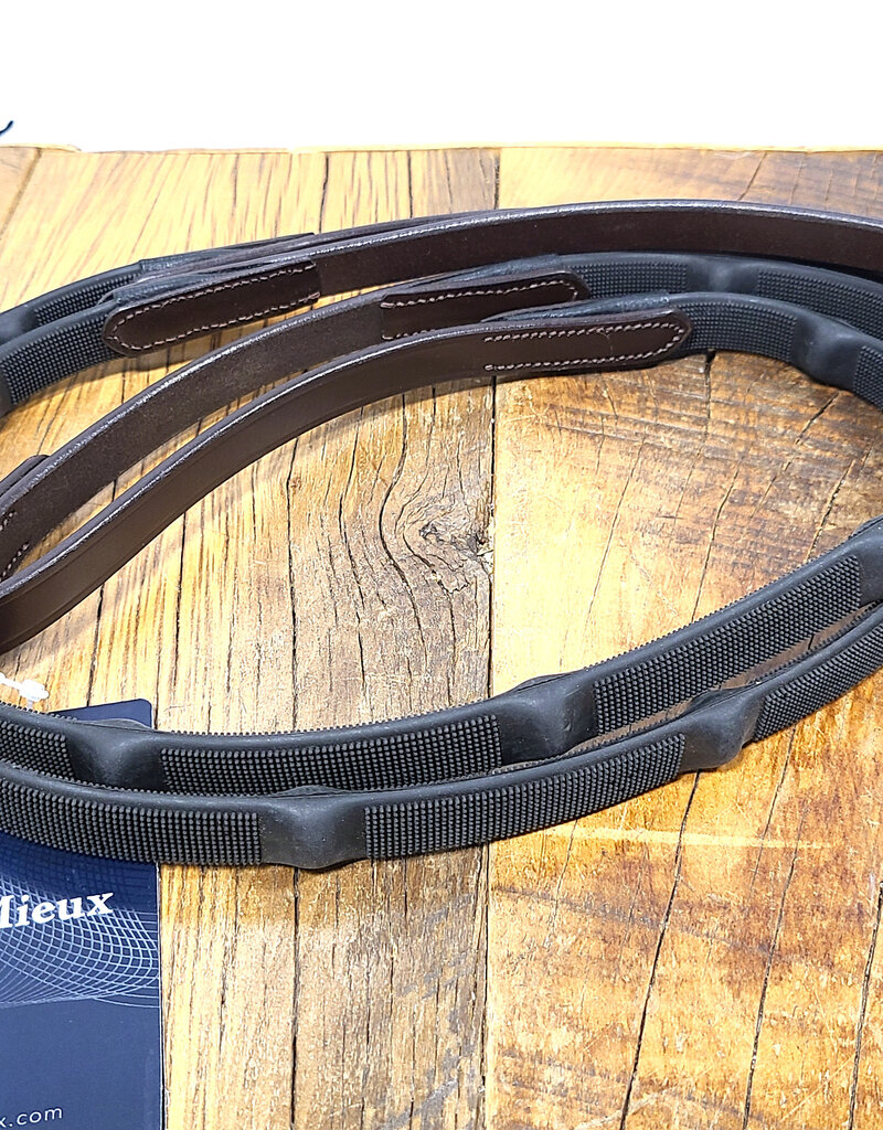 LeMieux LeMieux Ergo Grip Rubber Reins Havana