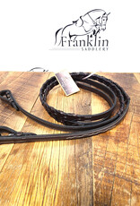Jake Adams Equestrian Jake Adams Equestrian Raised Fancy Stitched Leather Laced Reins Australian Nut