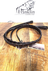 Jake Adams Equestrian Jake Adams Equestrian Raised Fancy Stitched Leather Laced Reins Australian Nut