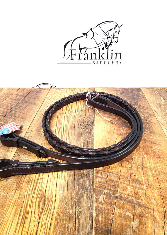 Tory Leather Tory Laced Reins With Stud Hooks Oakbark Pony