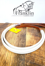 Edgewood Edgewood Fancy-Stitch Raised White Rubber Reins 5/8"